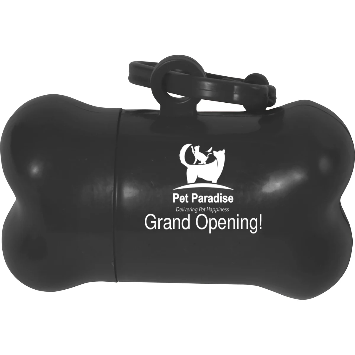Black Bone Shaped Pet Waste Bag Dispenser (3.125" x 1.75") 1