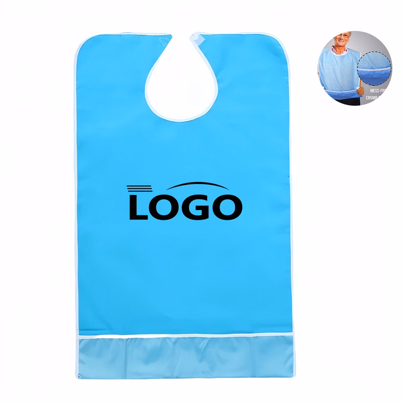 Waterproof Adjustable Adult Bib with Pocket