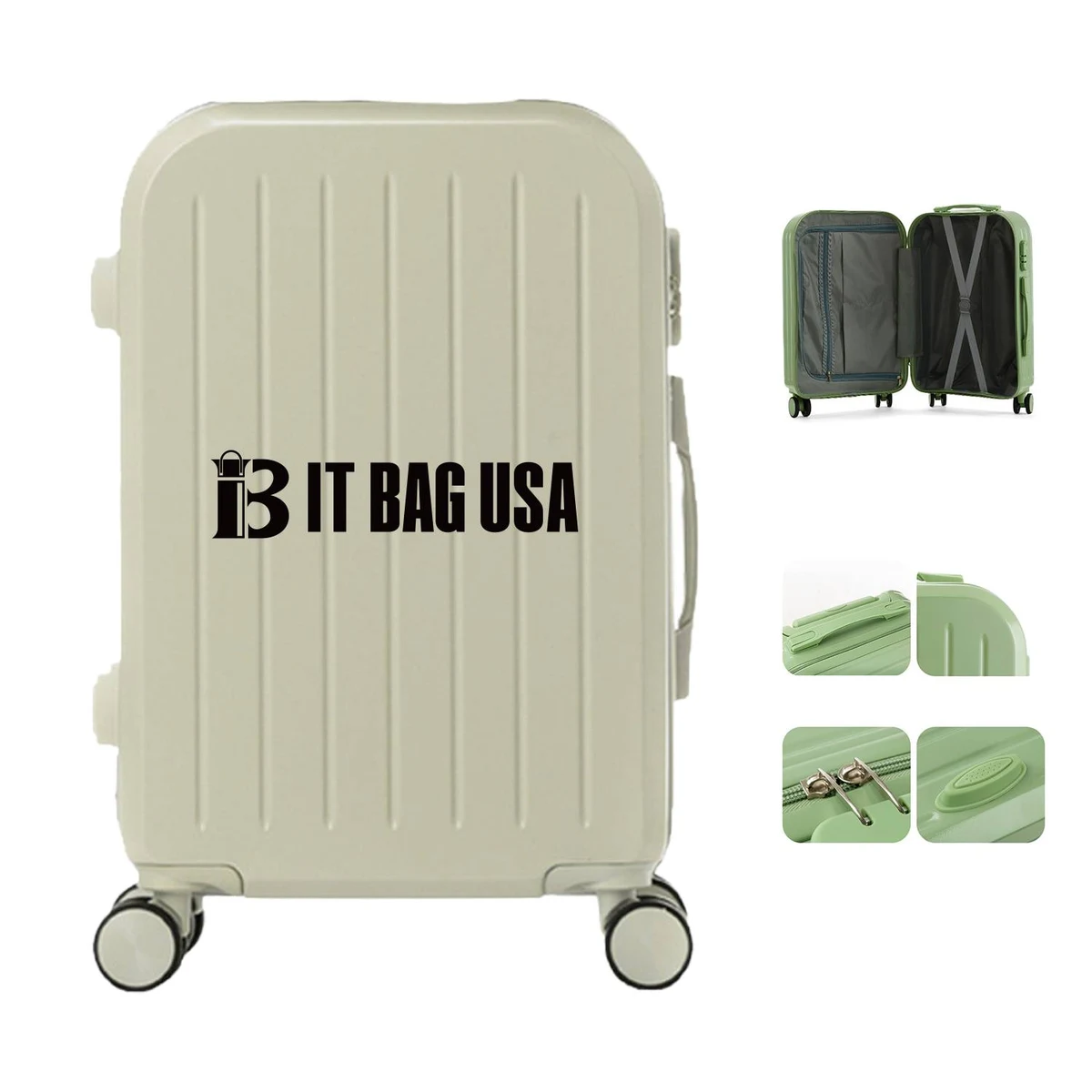 20" Abs+Pc Carry On Luggage With Lock 1