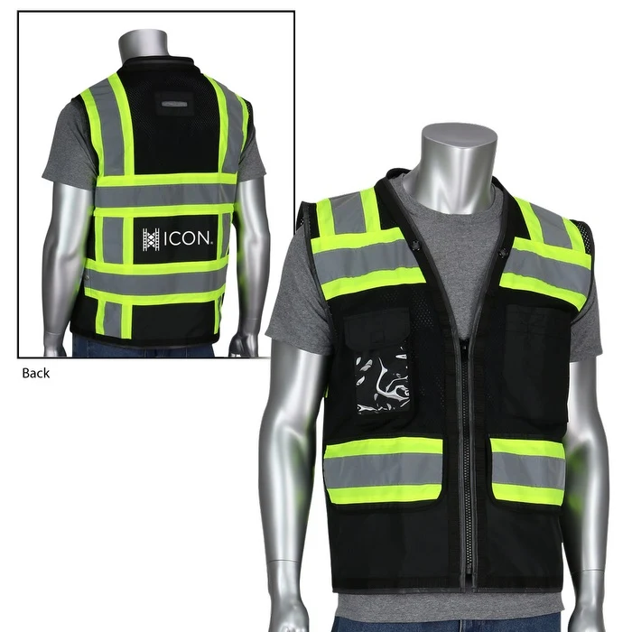 Black TT 11 Pocket Tech-Ready Mesh Surveyors Vest 1