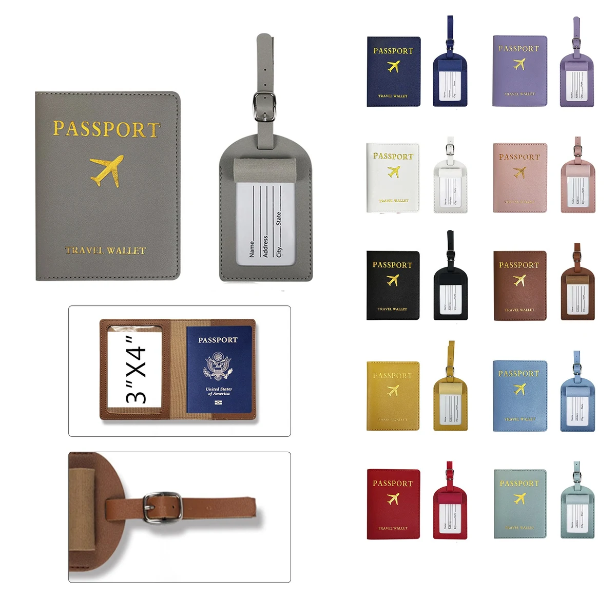 Leather Passport Holder Set 1