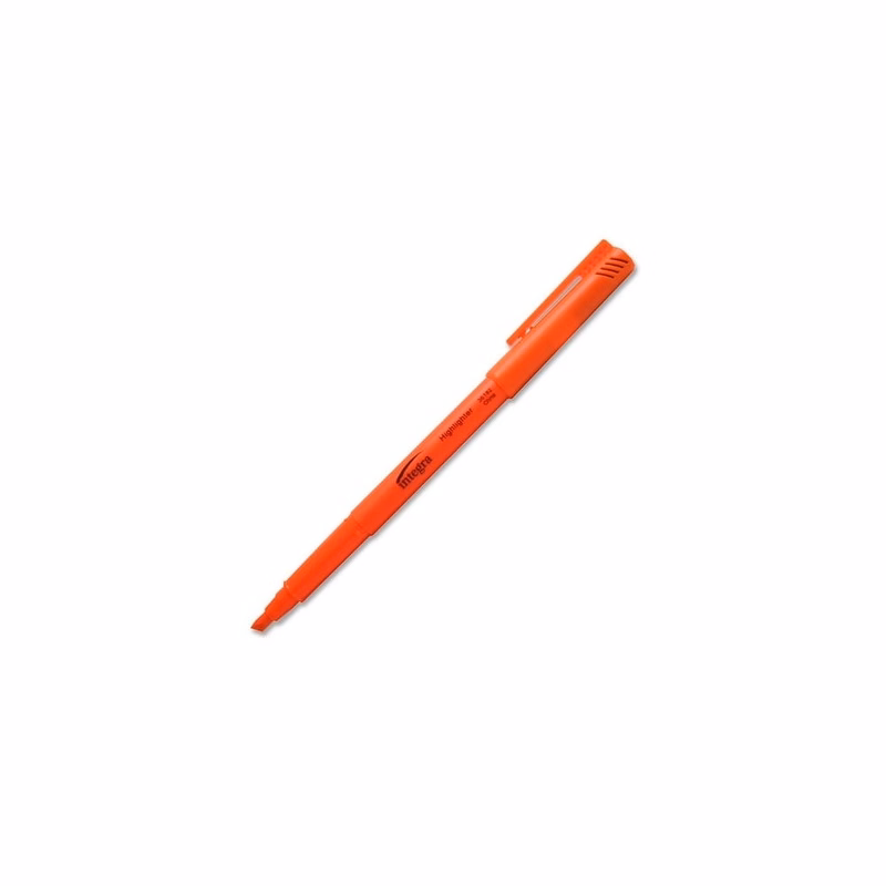 Pen Highlighters - Fluorescent Orange Chisel Tip