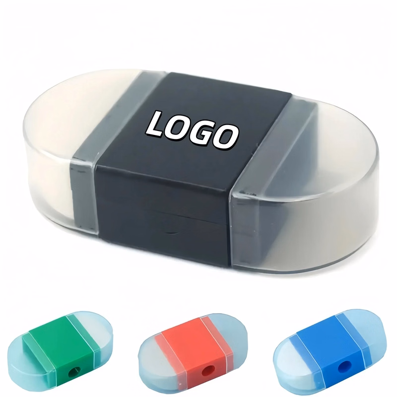 2-in-1 pencil sharpener and eraser