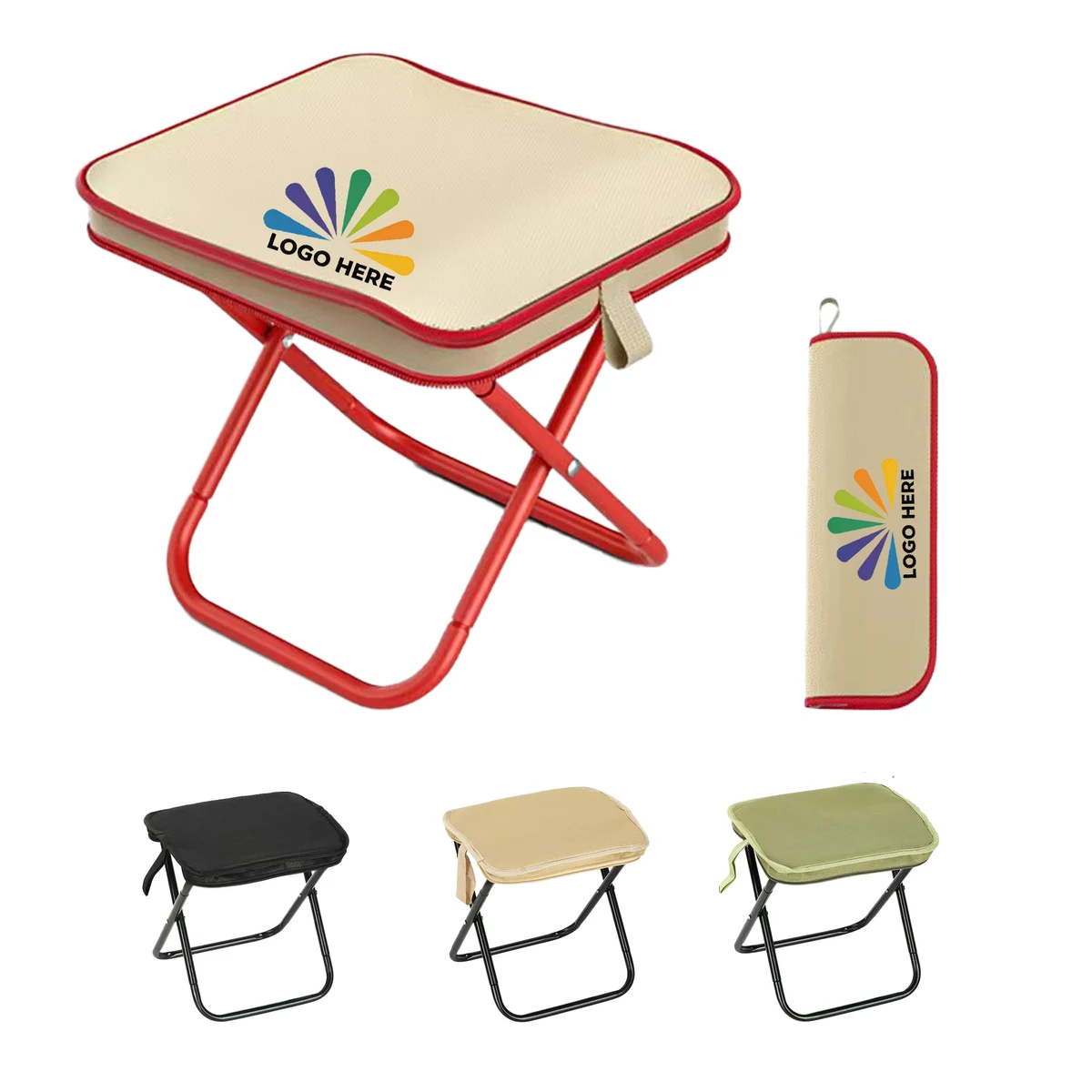 Portable Folding Stool for Camping Queue Backpack 1