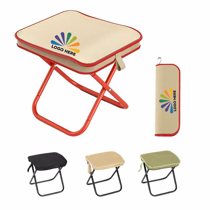 Portable Folding Stool for Camping Queue Backpack