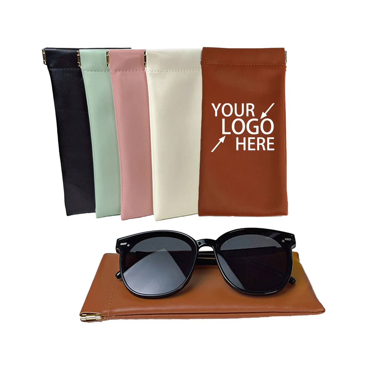 Sleek PU Leather Eyewear Case with Automatic Snap 1