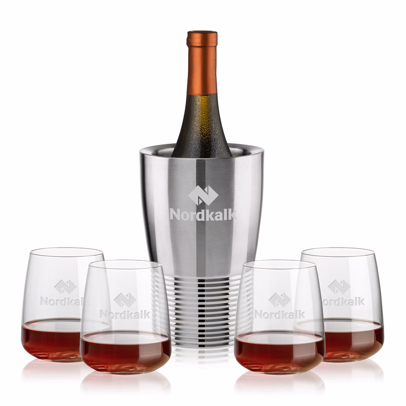 Genoa Wine Cooler & Dunhill Stemless Wine Set