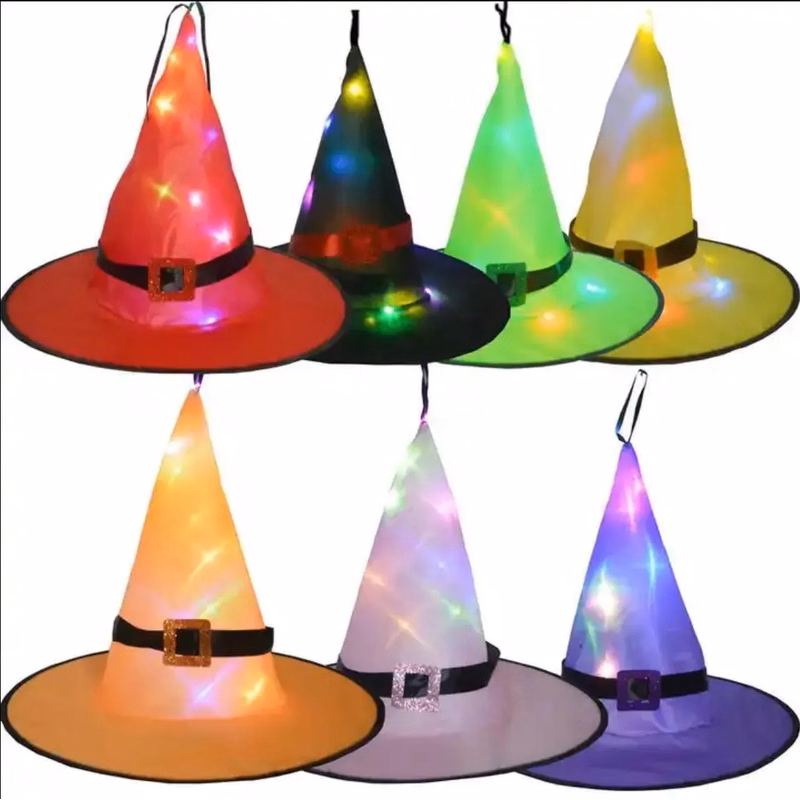 LED Lighted Witch Hats