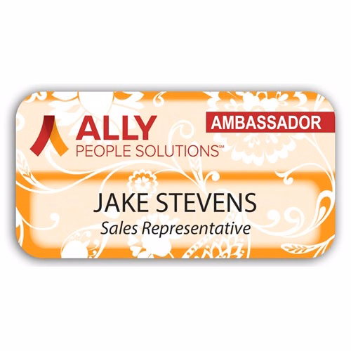 Full Color Name Badge w/ Personalization (1.5"X2.875") Rectangle