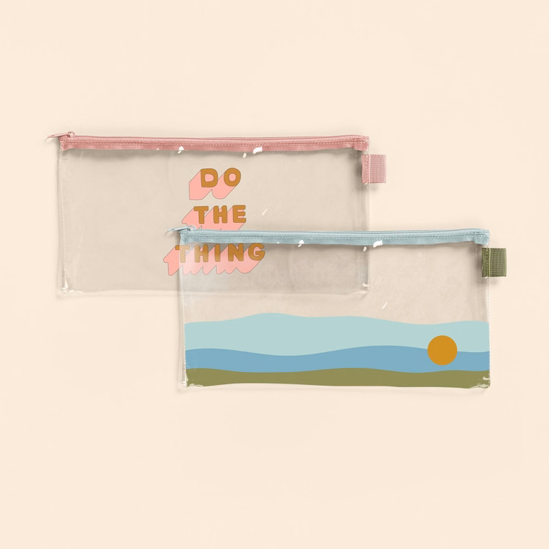 ALL THE THINGS POUCH - CLEAR VINYL