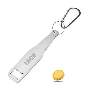 Functional Bottle Shaped Opener With Carabiner 1