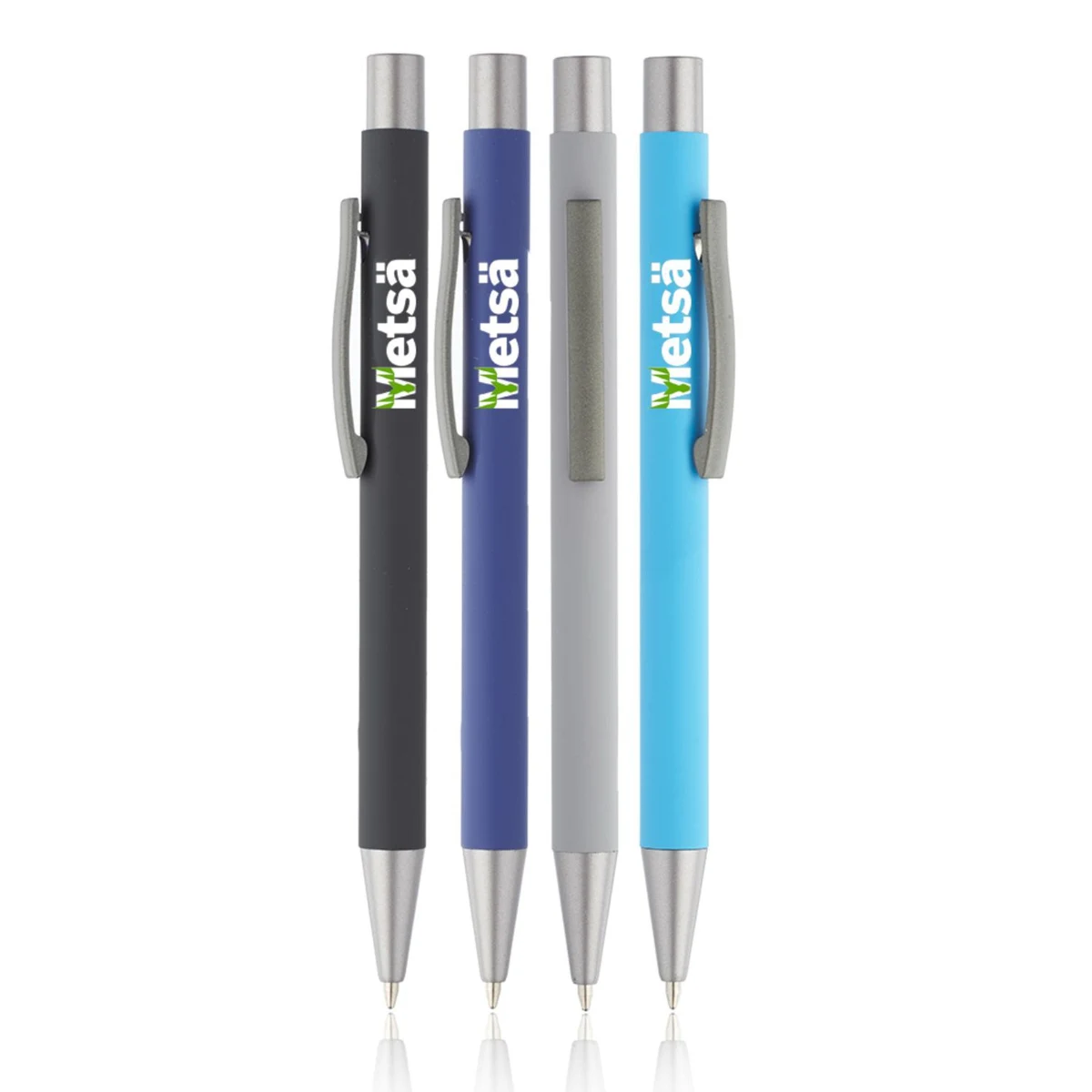 Metal Sleek Rubber Coated Pens 1