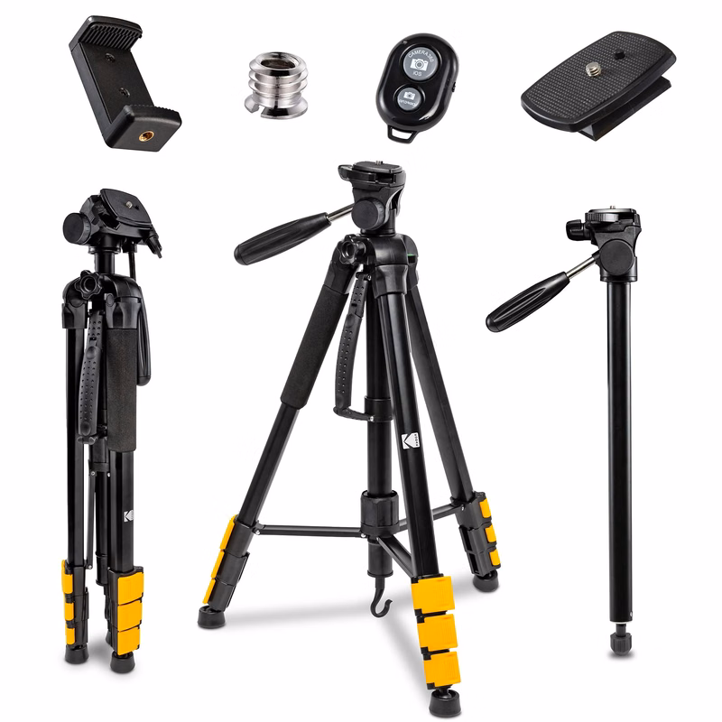 KODAK PhotoGear 2-in-1 Tripod & Monopod with Remote | Lightweight 70" 4-Section Flip-Lock, Conver...