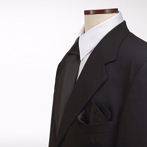 Black Pocket Squares Silk