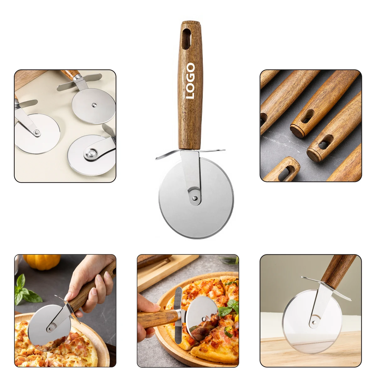 Custom Logo Pizza Cutter for Kitchen Use 1