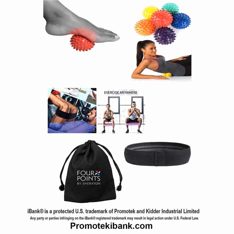 iBank ® Fabric Resistance Band + Spiky Massage Ball