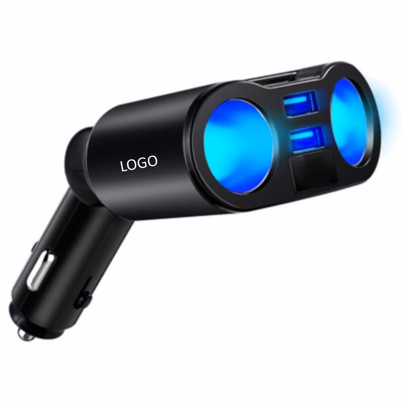 Multifunctional rotatable car charger