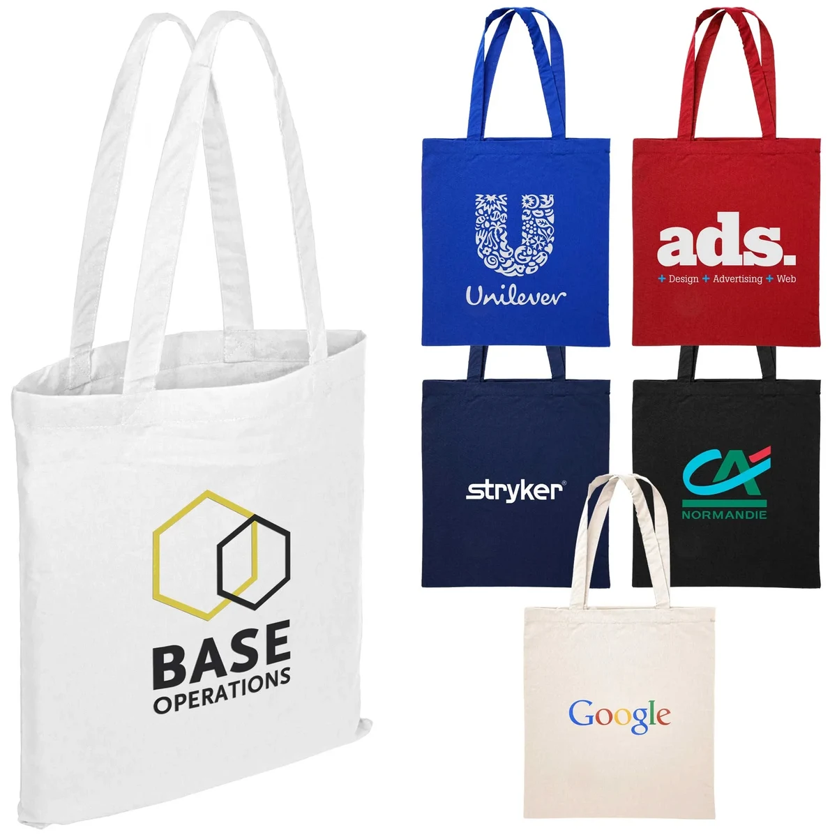 15"x16" Calico Cotton Tote Bag - 140GSM 1