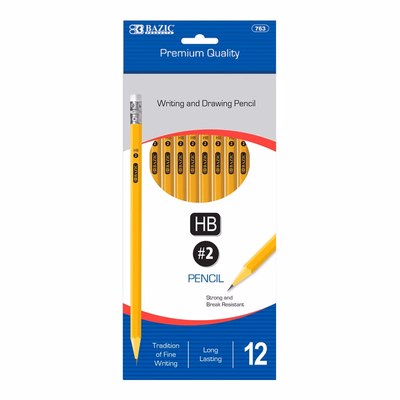 #2 Pencils - Yellow Unsharpened 12 Pack