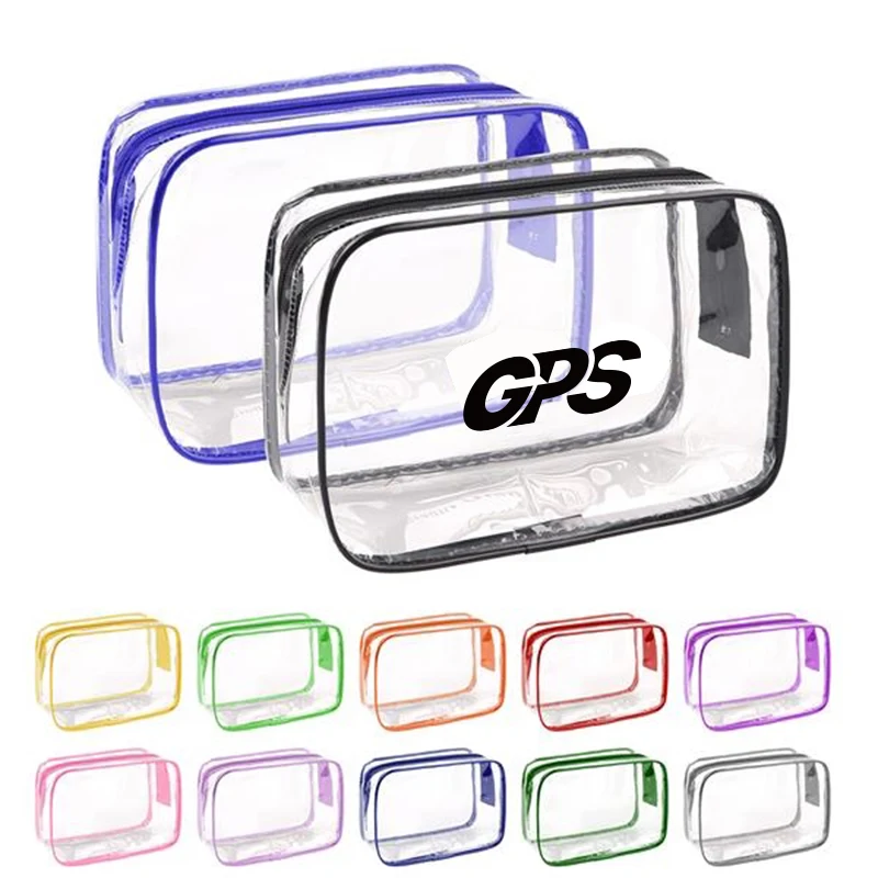 PVC Zippered Toiletry Makeup Bag Handle Bag 1