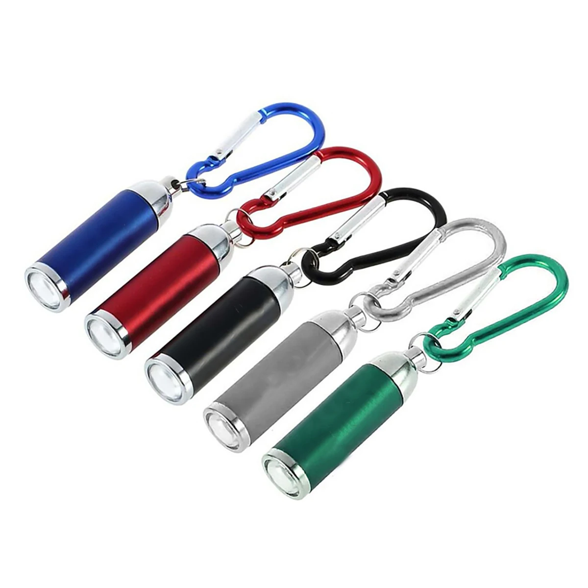 Portable LED Flashlight w/Carabiner Clip 1