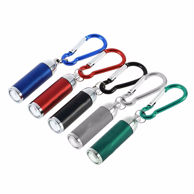 Portable LED Flashlight w/Carabiner Clip