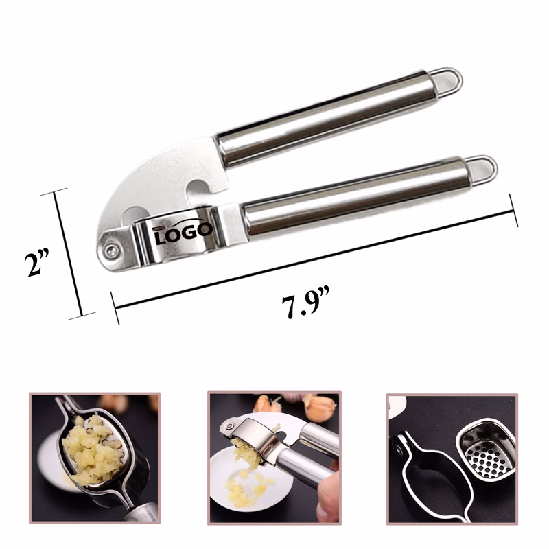 MOQ100 Stainless Steel Garlic Press Peeler Set