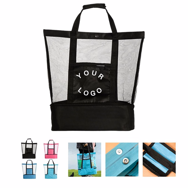 Oxford Cloth Insulated Beach Bag with PEVA Lining