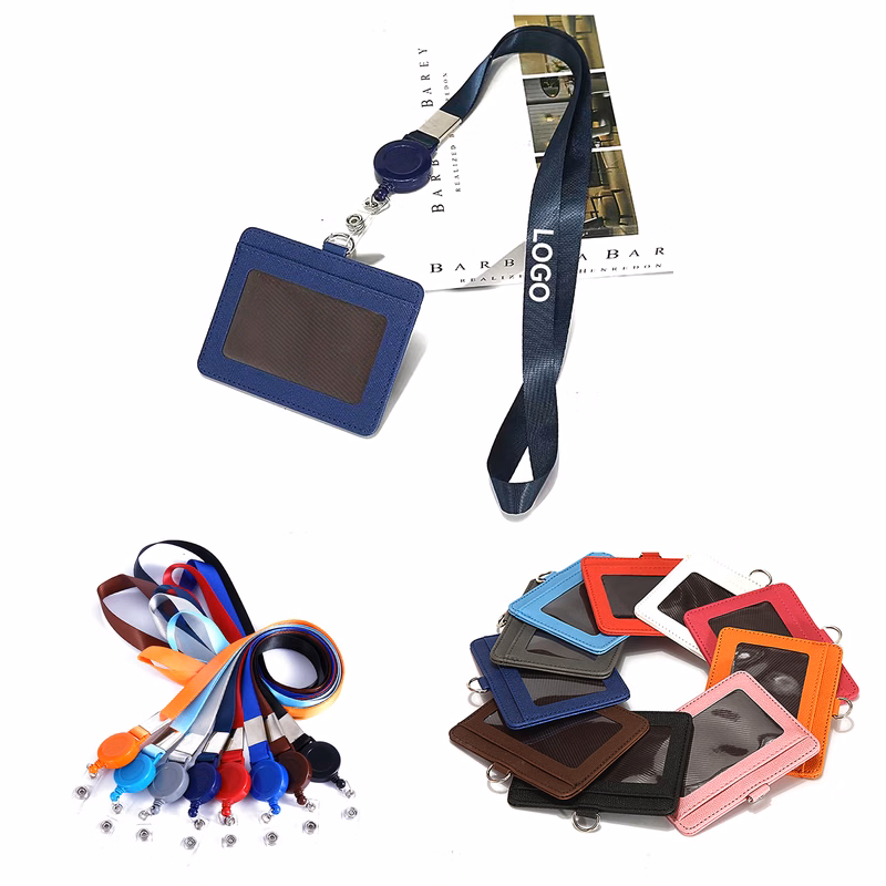 PU Leather Double-layered Badge Holder