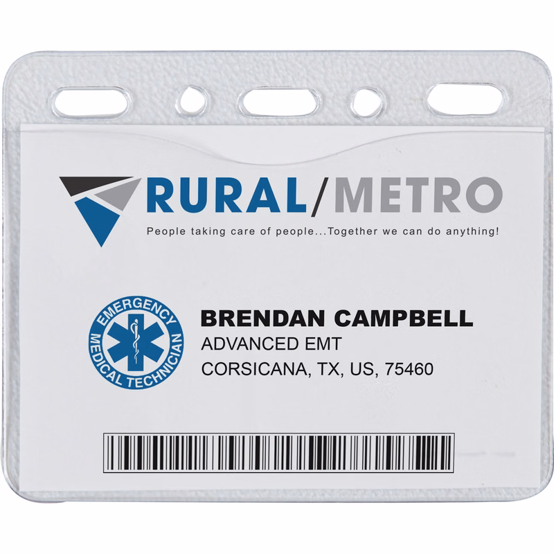 4-1/4" x 3-1/2" Vinyl Badge Pouch