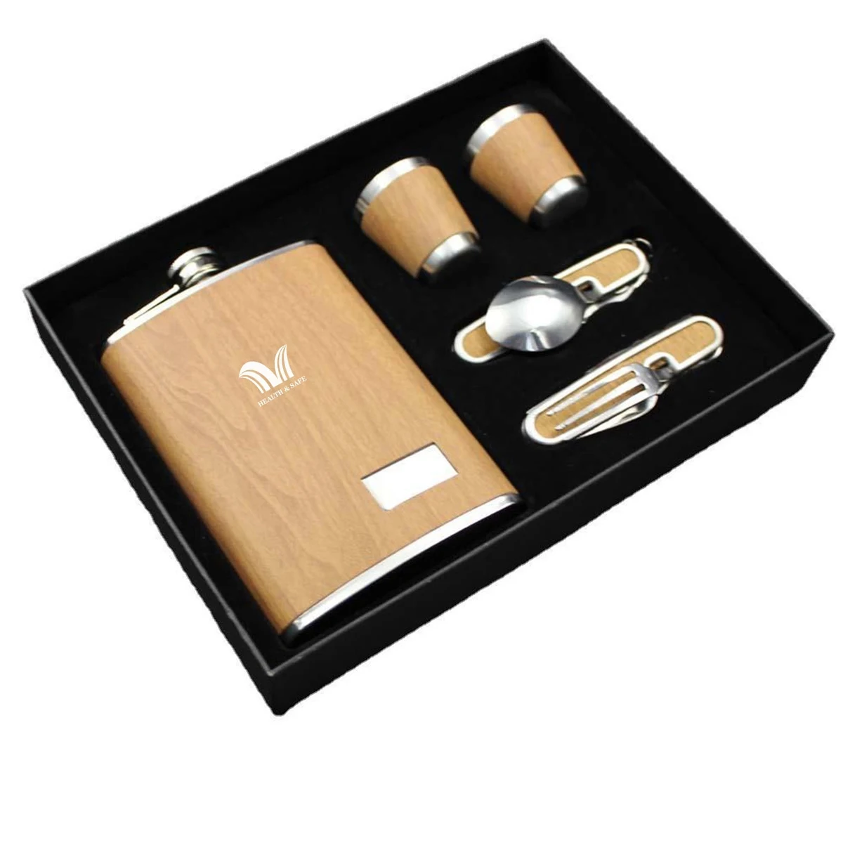 Portable Flask Knife And Fork Gift Box 1