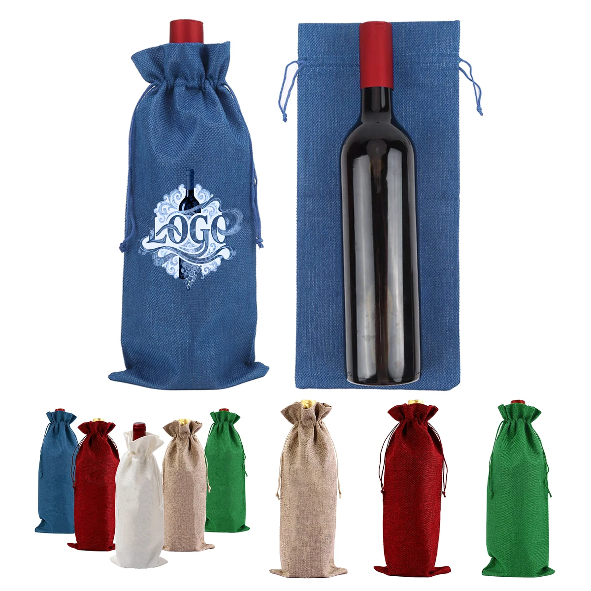Portable Drawstring Wine Bottle Bag 1