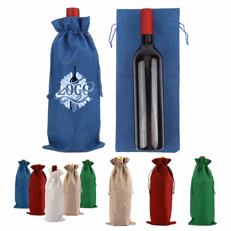 Portable Drawstring Wine Bottle Bag