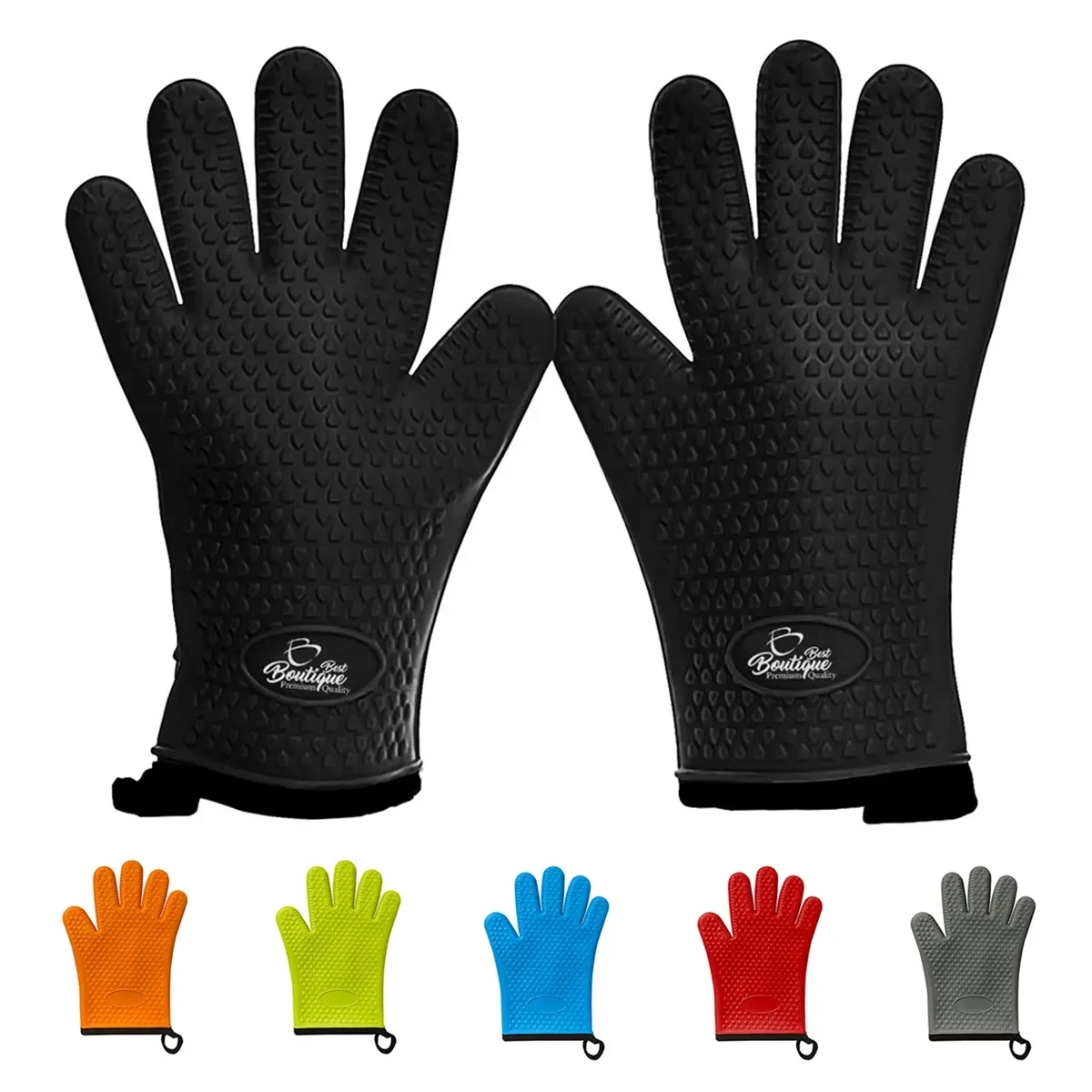 Custom Heat Resistant Waterproof Oven Baking Silicone Gloves 1