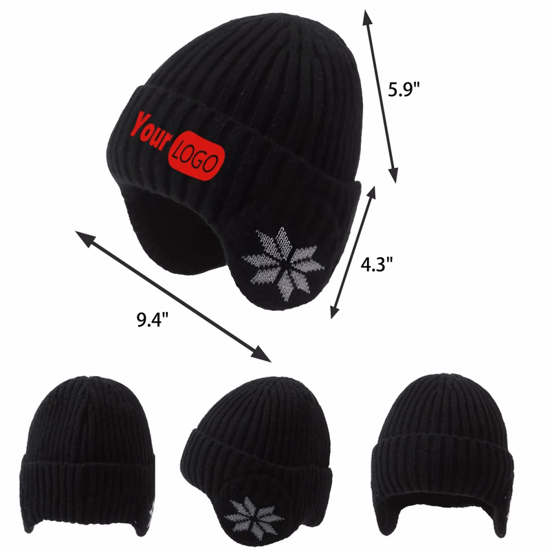 Winter Fleece Knitted Hat