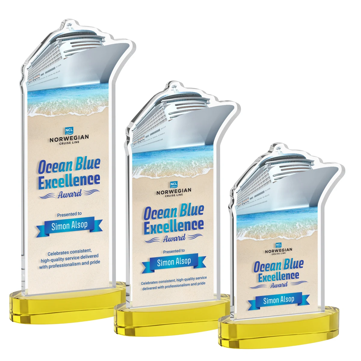Voyager VividPrint™ Award on Alberton Base - Gold 1