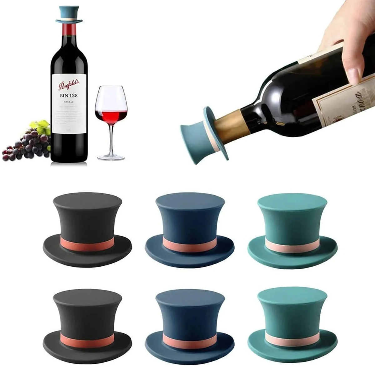 Wine Stopper Silicone Caps 1