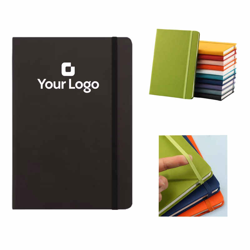 A5 Hardcover Notebook with Elastic Closure for Business