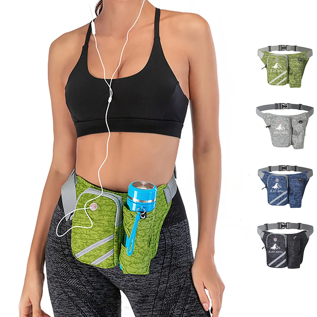 Reflective Water Bottle Running Fanny Pack 1