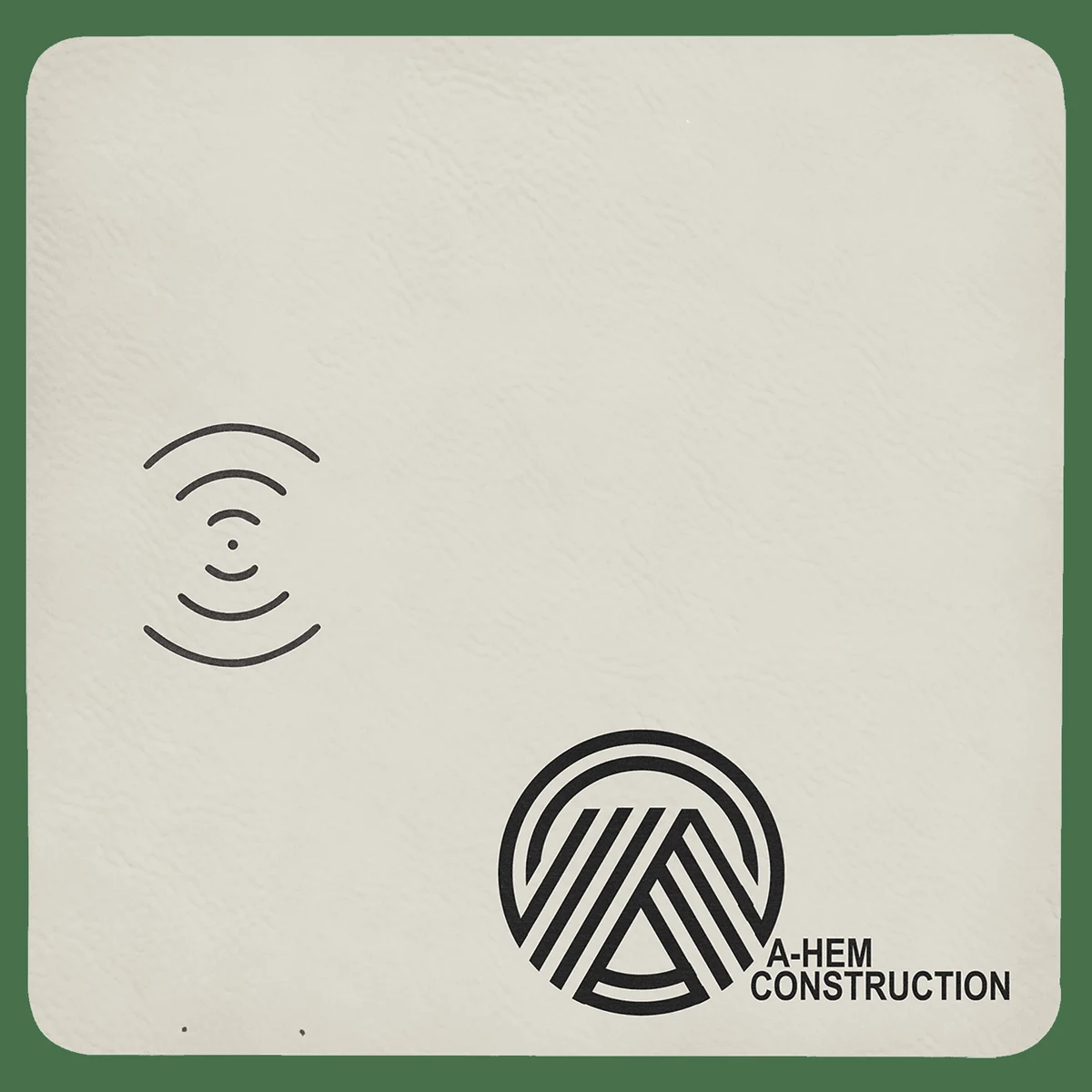 8" x 8" White Leatherette Phone Charging Mat 1