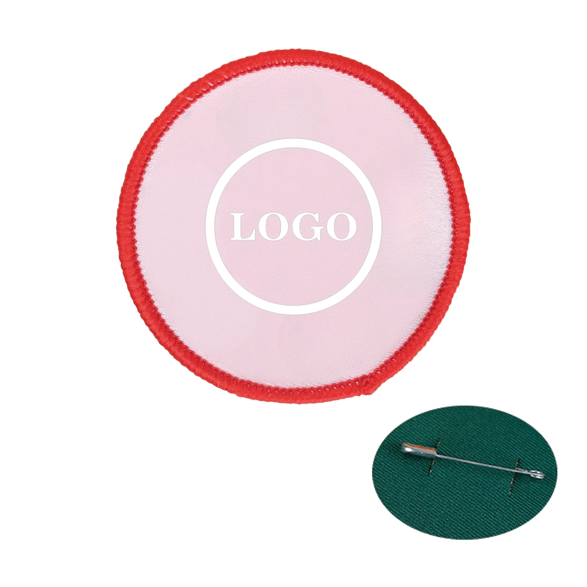 Woven Label Round Badge Armband 1