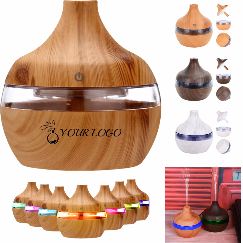 10oz USB Wood Grain Aromatherapy Diffuser