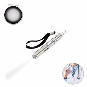 Durable Stainless Steel LED Flashlight Pen Shaped Design With Metal Clip