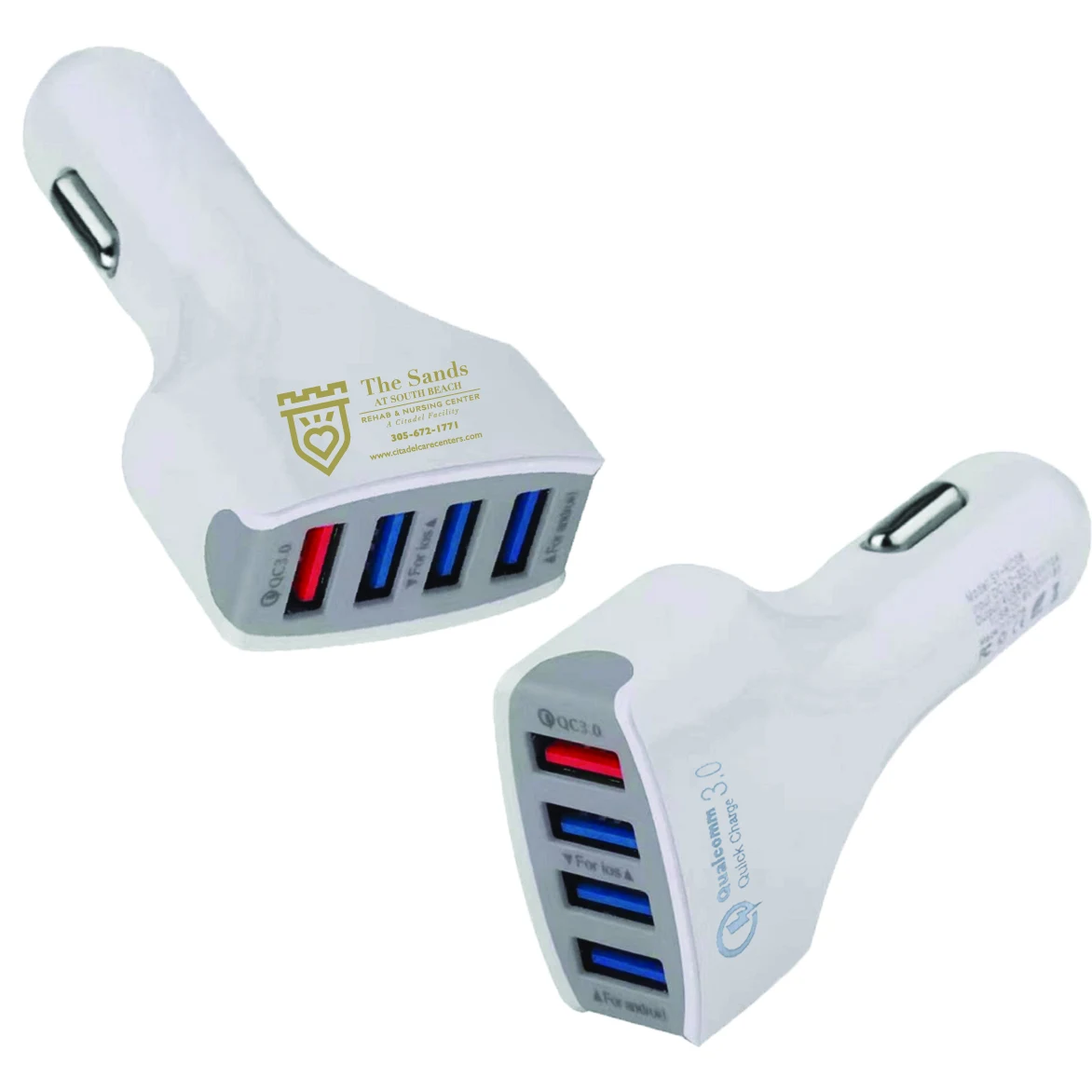 QC3.0 - 4 Port USB Car Charger 1