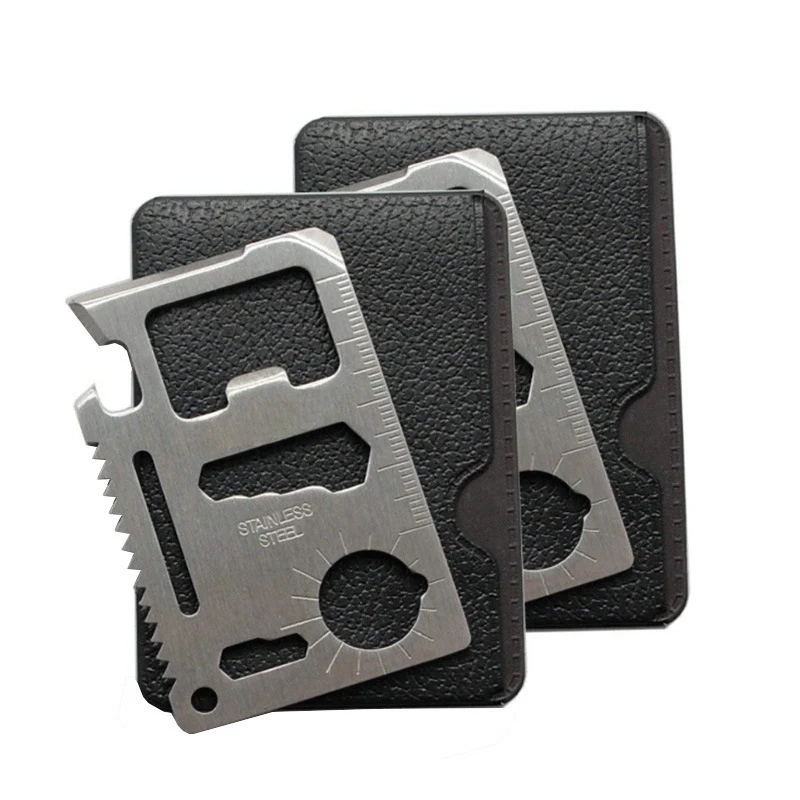 Pocket Survival Multifunction-Tool with Leather Cover 1