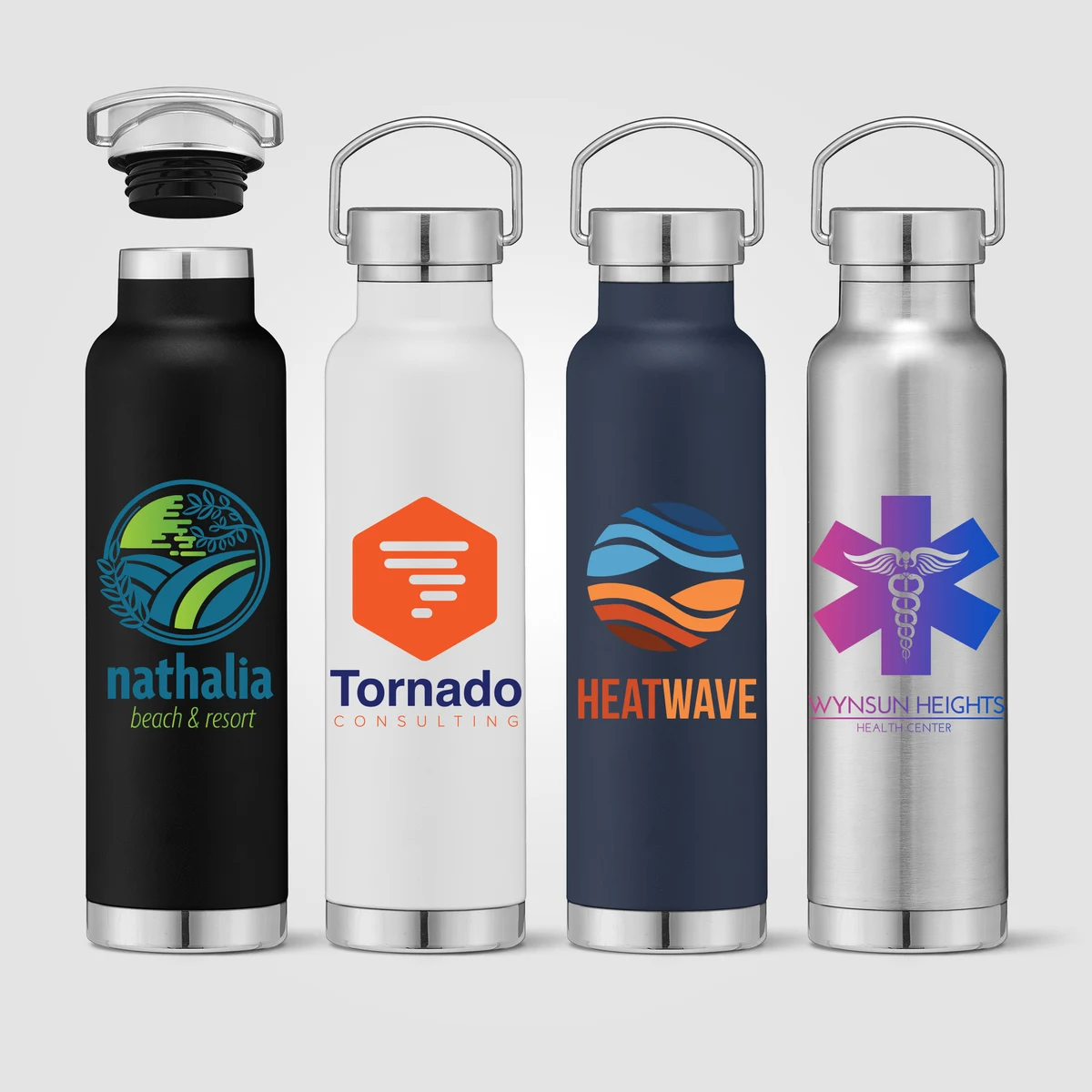 Apollo - 23 oz. Double Wall Stainless Steel Water Bottle with Lid, custom water bottle with logo imprint 1