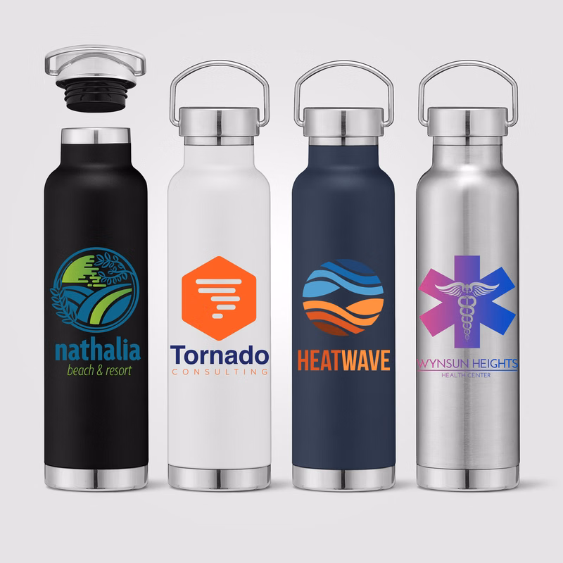Apollo - 23 oz. Double Wall Stainless Steel Water Bottle with Lid