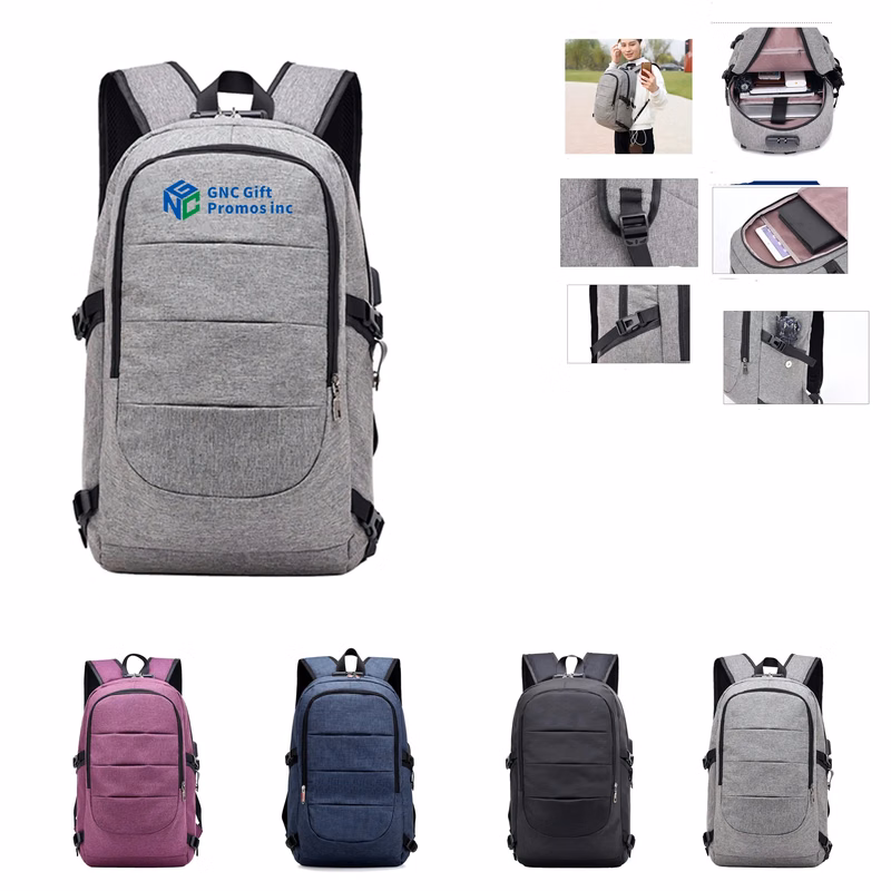 New USB Charging Commuter Backpack 11.4" x 19.3" x 5.5"