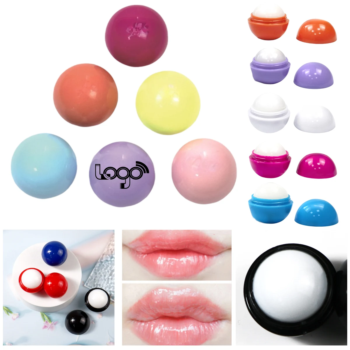 MOQ 50 Fruit Flavored Lip Balm Cartoon Round Lip Care Gift 1