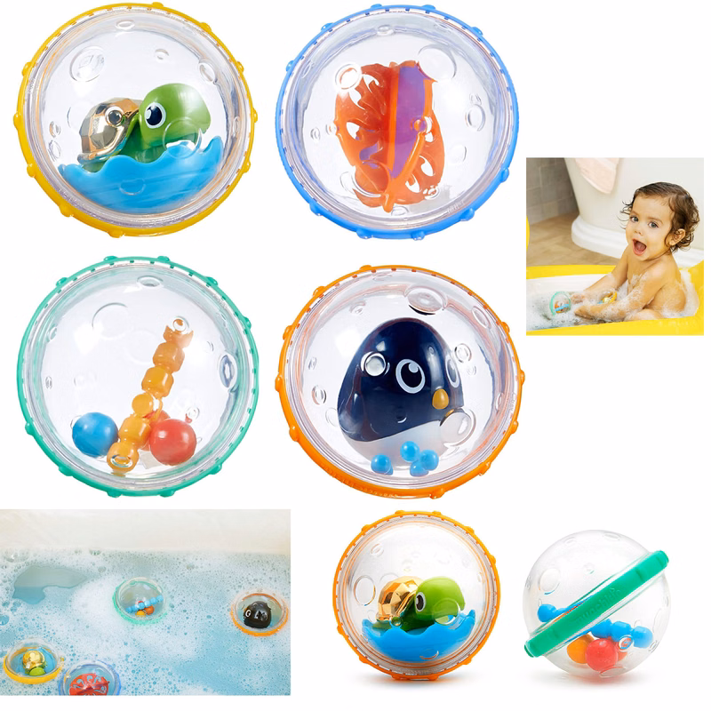 4 Count Float and Play Bubbles Baby and Toddler Bath Toy